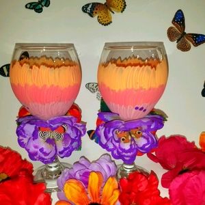 -SOLD-Custom Set of Wine Glasses